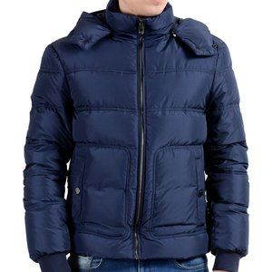 Versace Collection Men's Blue Down Parka Jacket